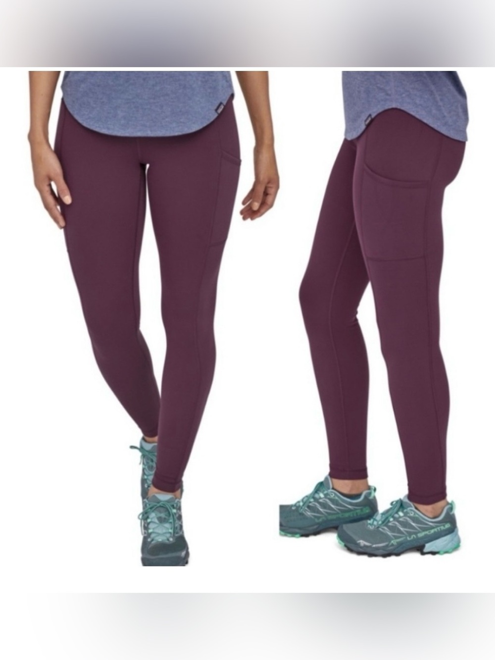 Patagonia Women's Pack Out Tights Slim Fit Deep Plum Size Large